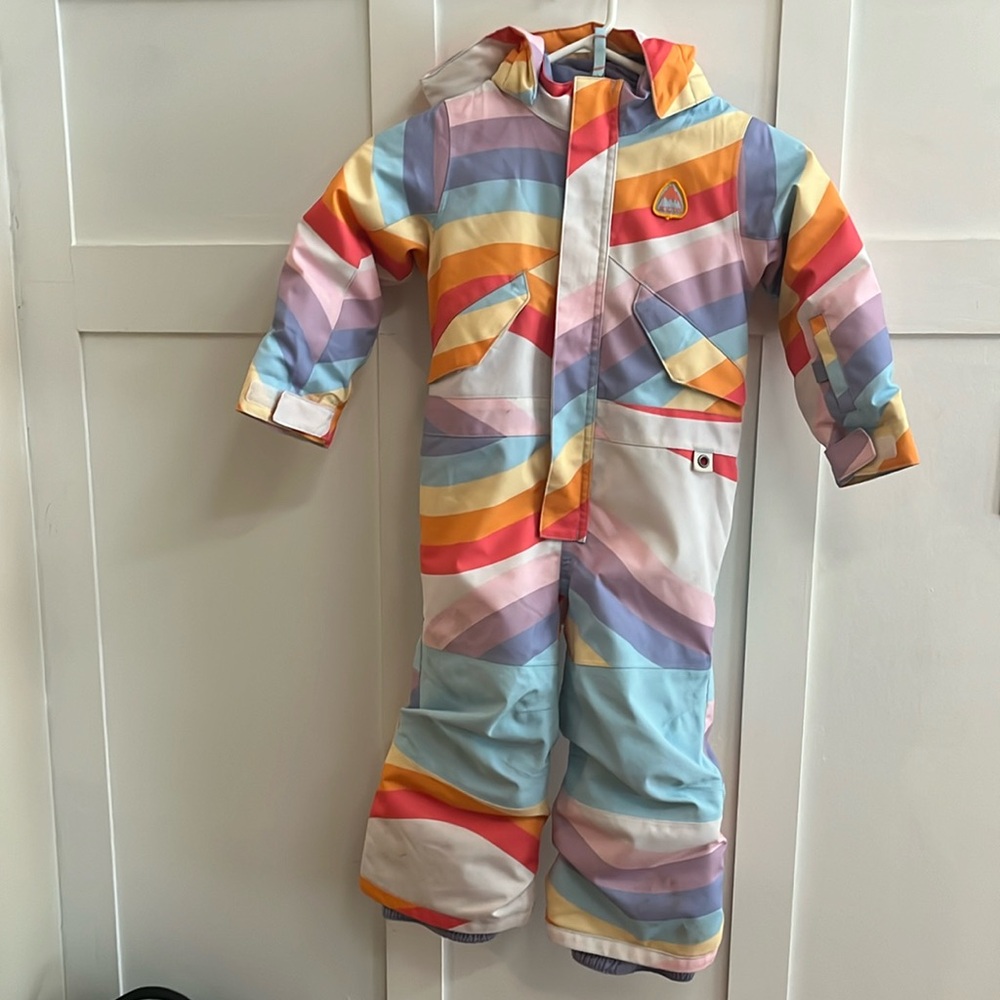 Burton toddler 3T one piece rainbow snowsuit